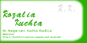 rozalia kuchta business card